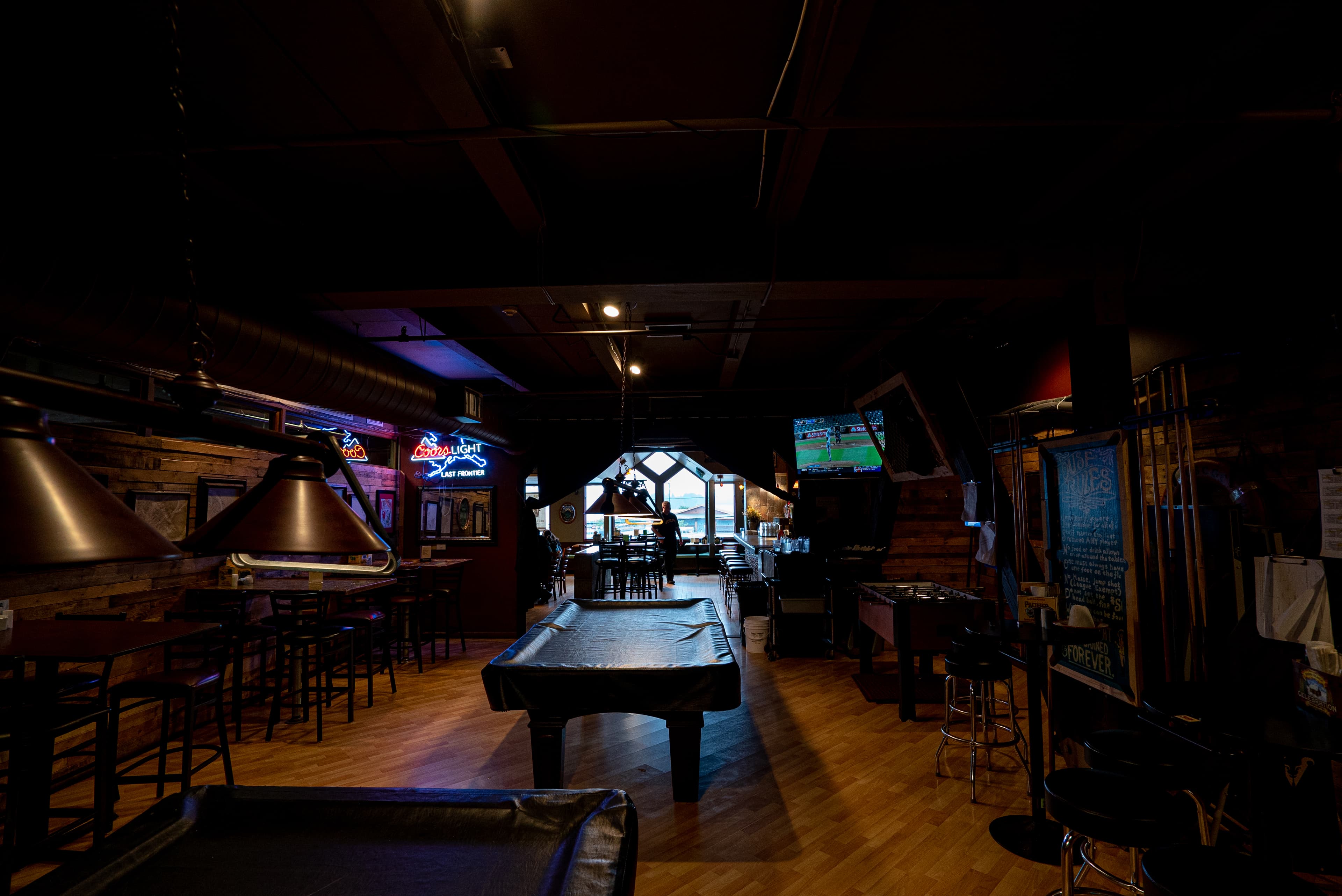 The bar at Bayview Pub.